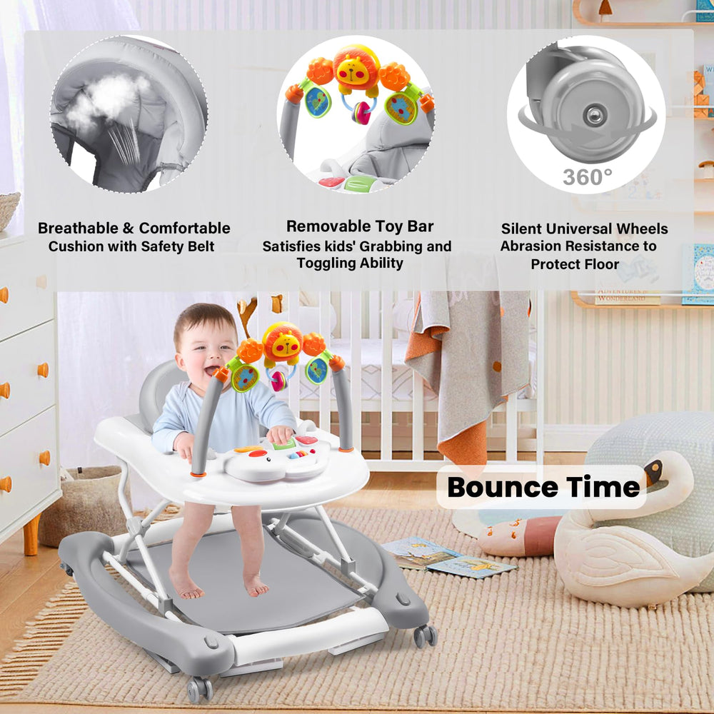 Boyro Baby walker eating tray enables supervised snacks