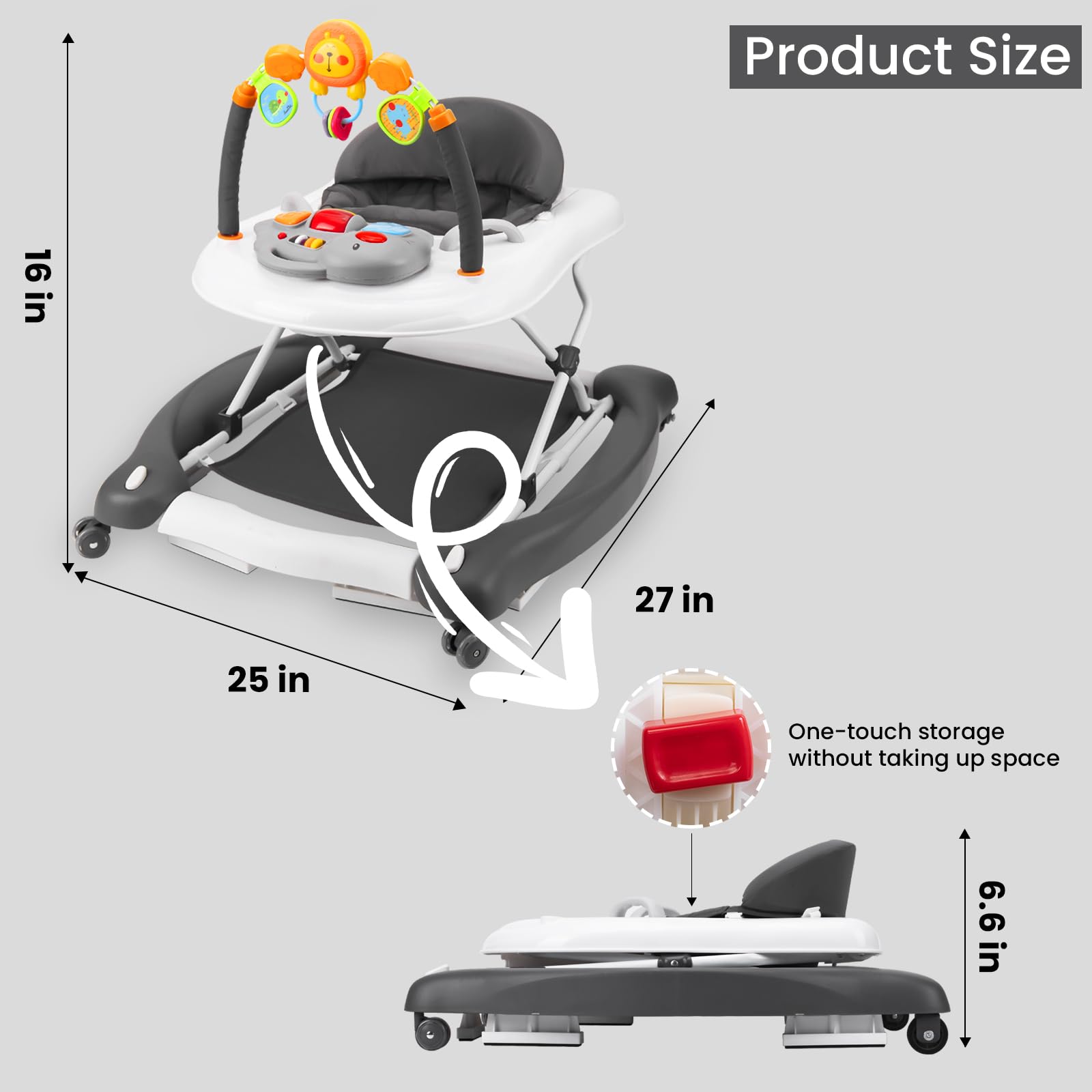 Boyro Baby walker in use demonstrates versatile activity for growing infants.