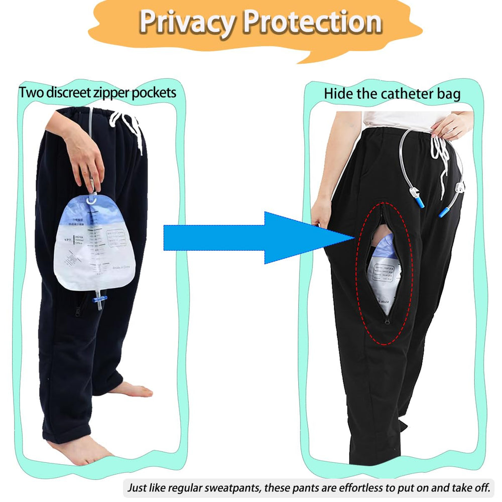 BOYUDZLTD nephrostomy pants two-bag capacity for flexible drainage