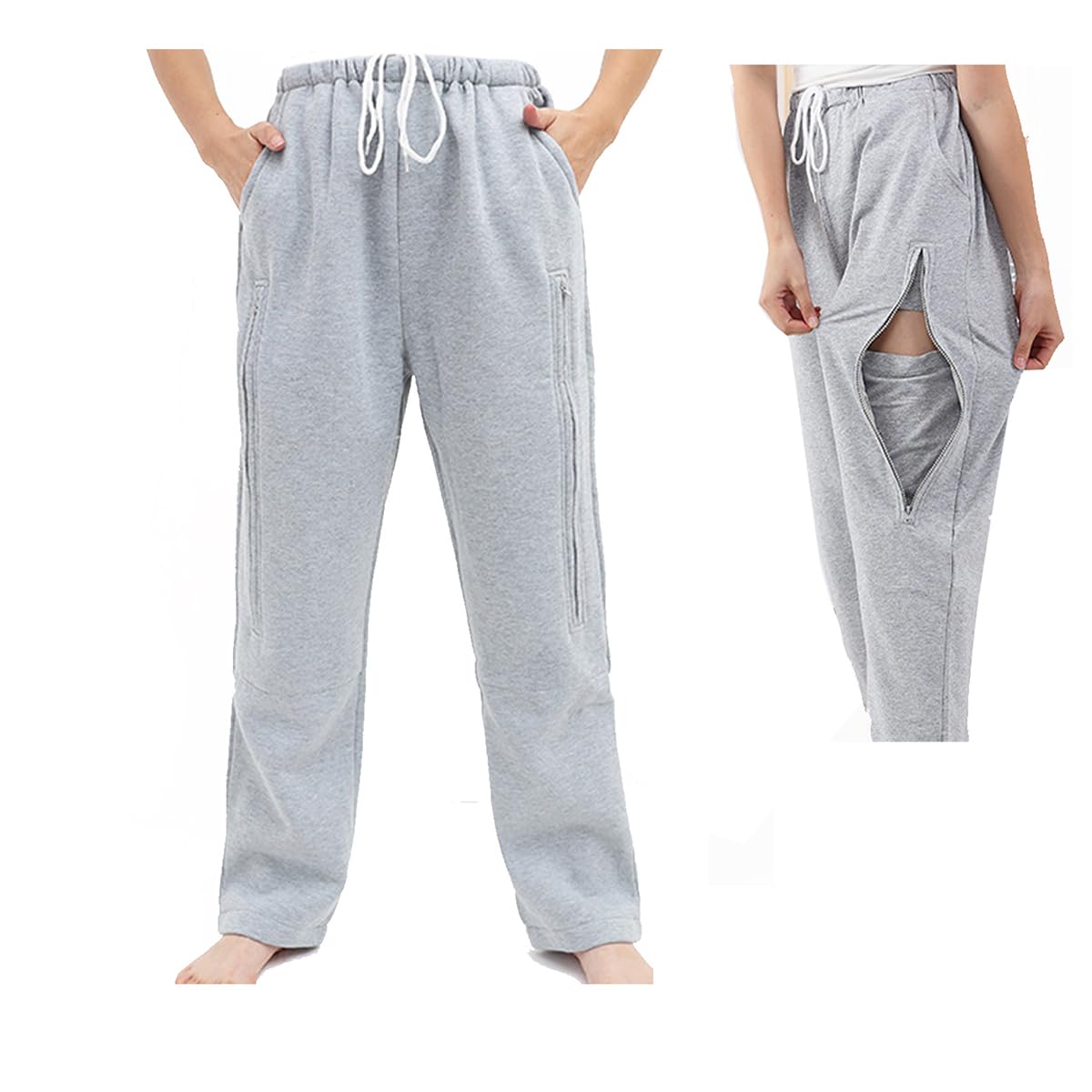 BOYUDZLTD nephrostomy bag pants with zippered pocket for discreet urine management