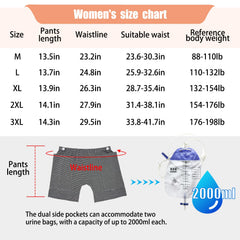 BOYUDZLTD nephrostomy shorts dual pockets securely hold two bags.