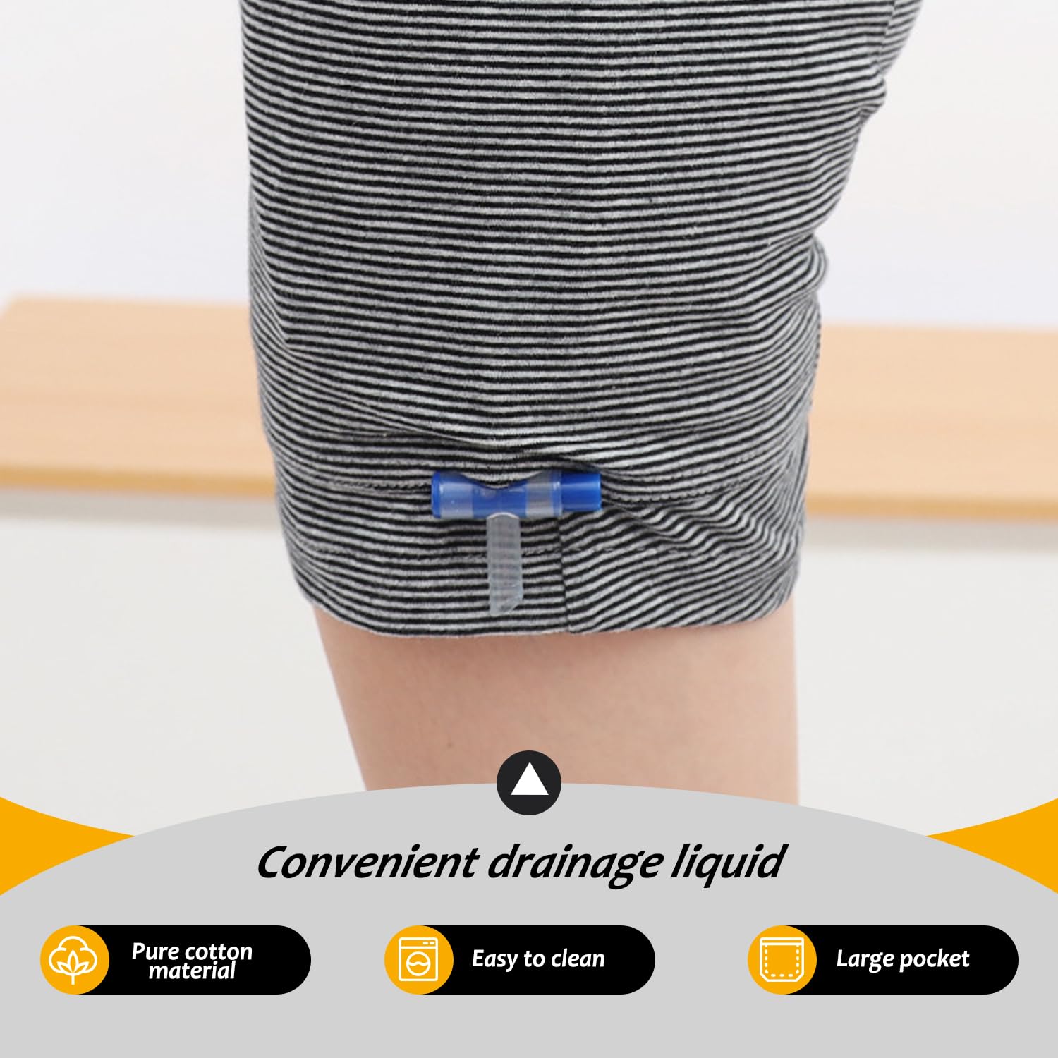BOYUDZLTD nephrostomy shorts secure fit prevents sliding during activity.