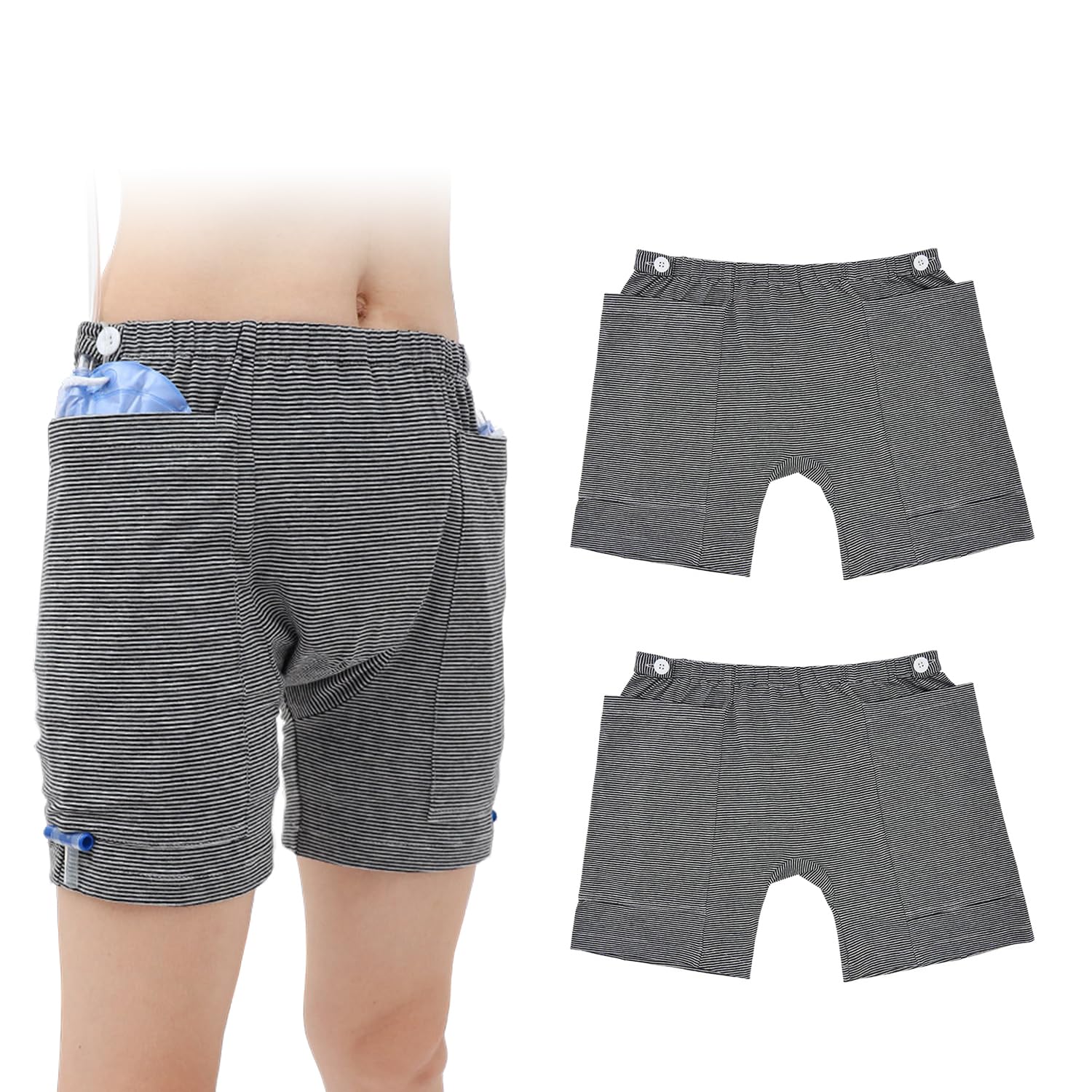 BOYUDZLTD women's nephrostomy bag shorts discreet design for privacy on the go.