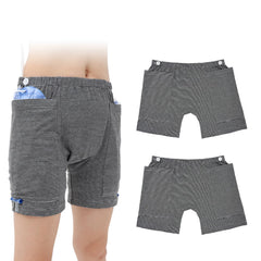 BOYUDZLTD women's nephrostomy bag shorts discreet design for privacy on the go.