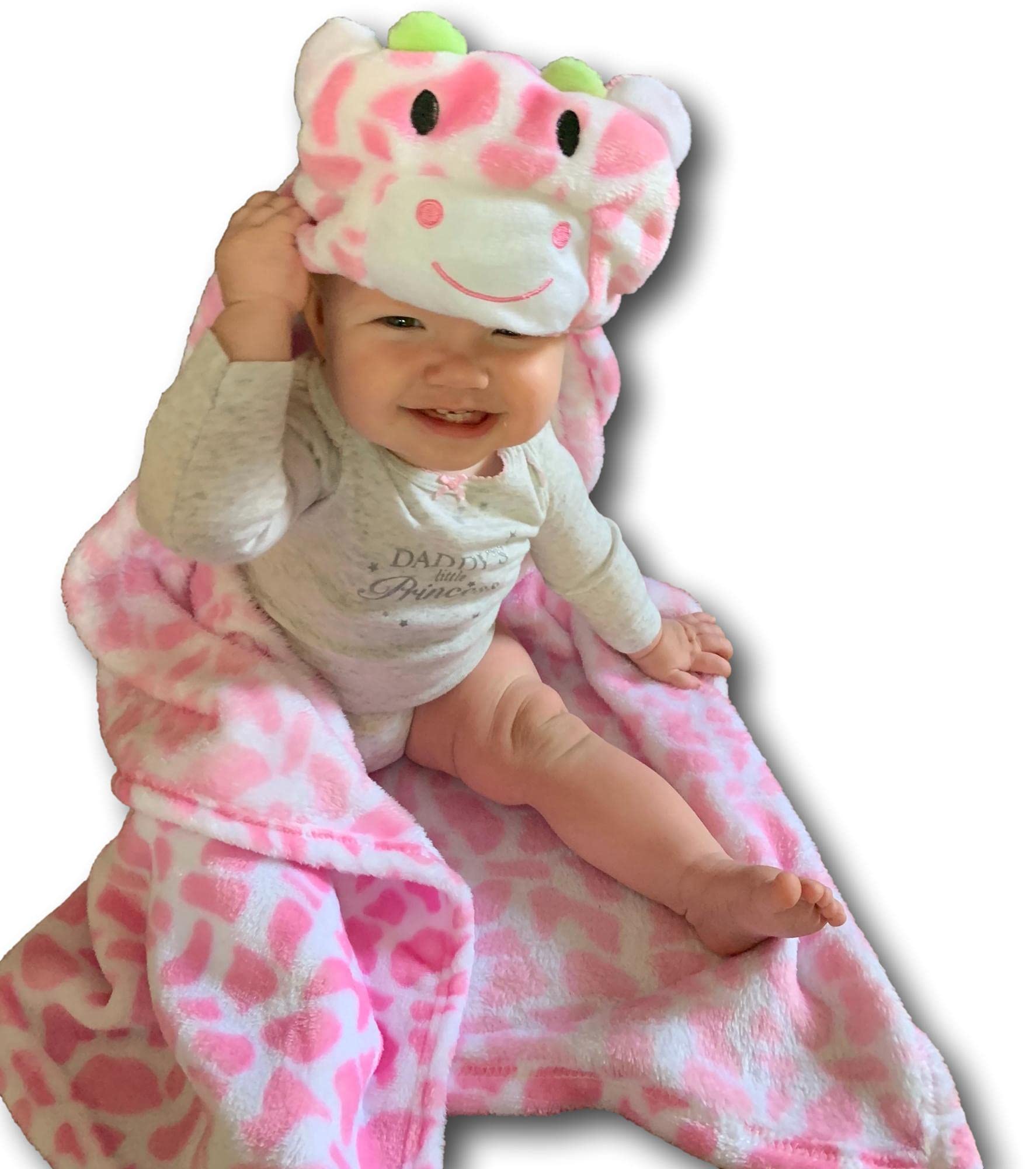 Bozeman Baby Company hooded blanket measures 36x27 inches for flexible use.