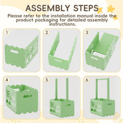 BPMFDTNL crate with hanger rack helps organize baby clothes efficiently.