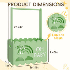 BPMFDTNL rustic wooden basket design adds warm charm to baby shower gifts.