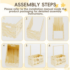 BPMFDTNL gift-ready wooden basket enhances the present with elegant packaging.