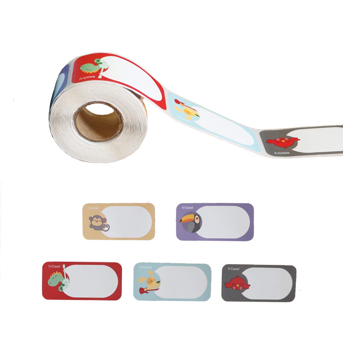 BPNHNA bottle labels with animals pattern for daycare and home organization