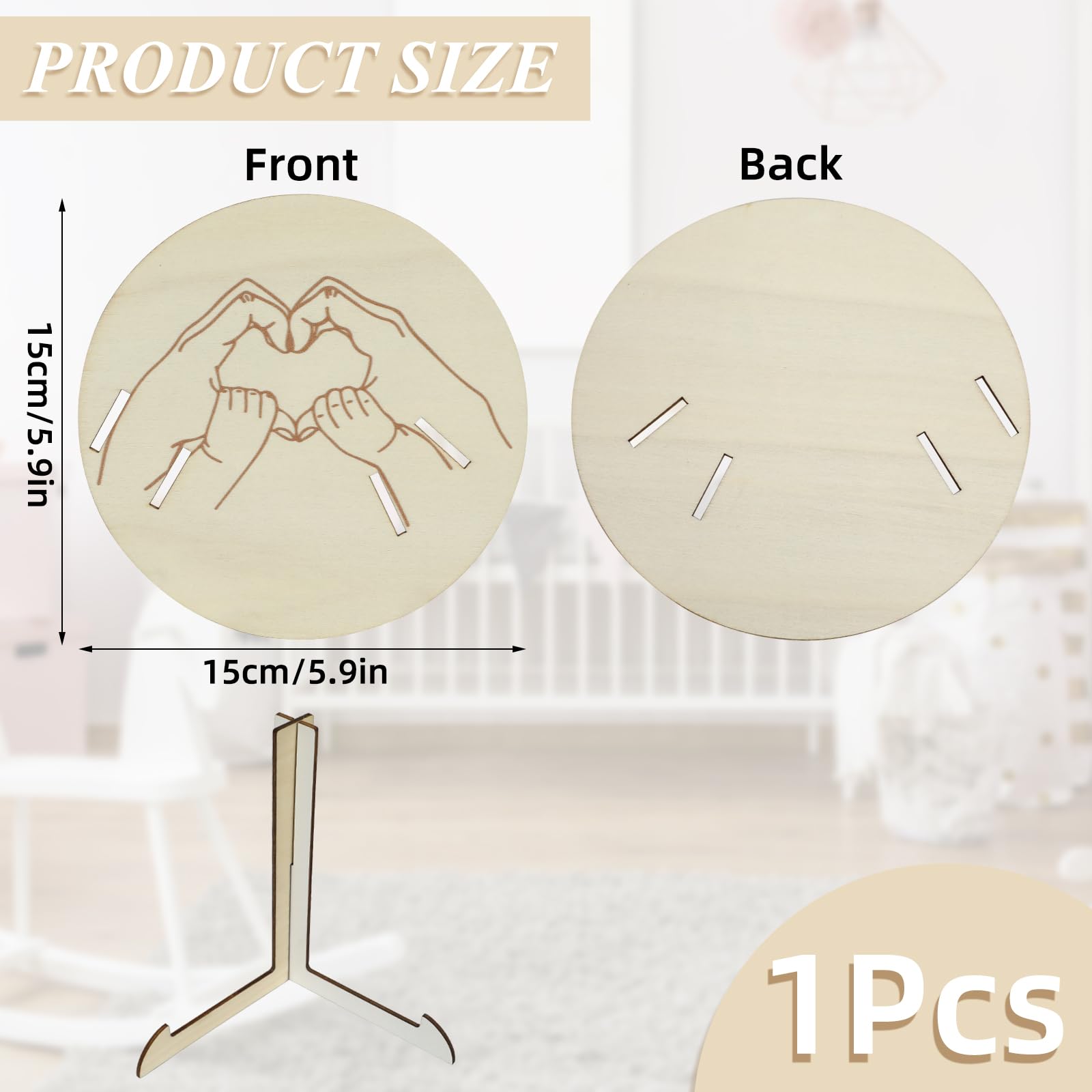 BQSAZHYJ hospital bracelet holder area for preserving baby's memento