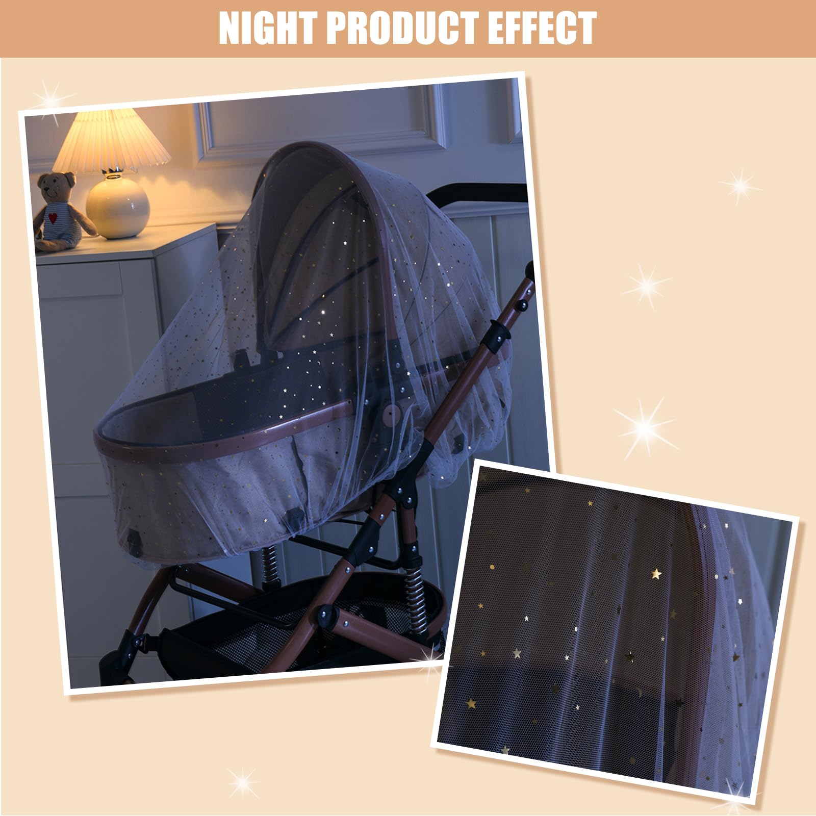 BQSAZHYJ star-pattern netting provides gentle coverage without bulk.
