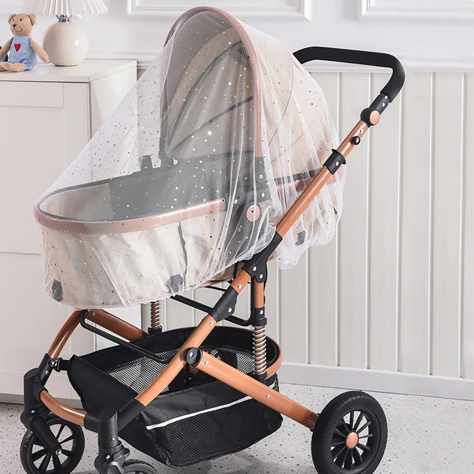BQSAZHYJ stroller and bassinet compatible netting for safe outdoor time.