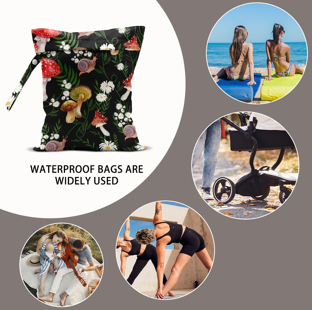 BQXH cat lover gift wet bag with handle for quick hangs