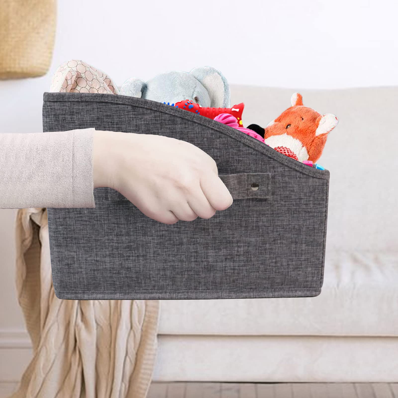 Brabtod bottom insert reinforces sturdy base for stable toy storage.