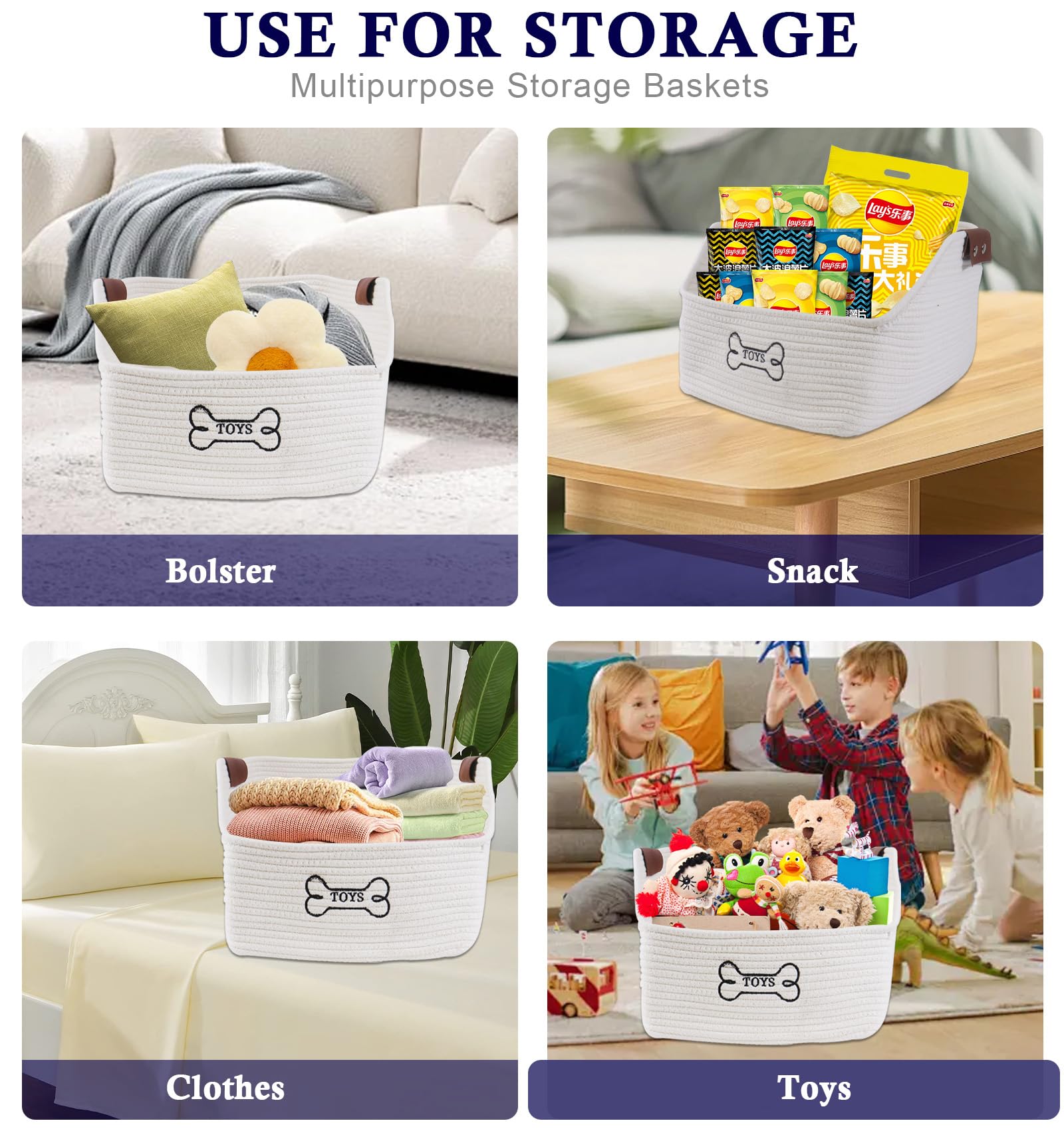Brabtod cat toy storage neatly organizes toys, ropes, and accessories.