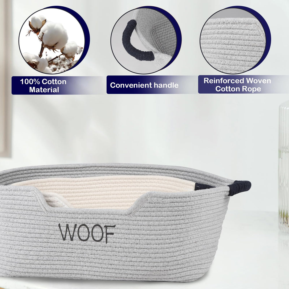 Brabtod collapsible dog baskets shown for space-saving storage.