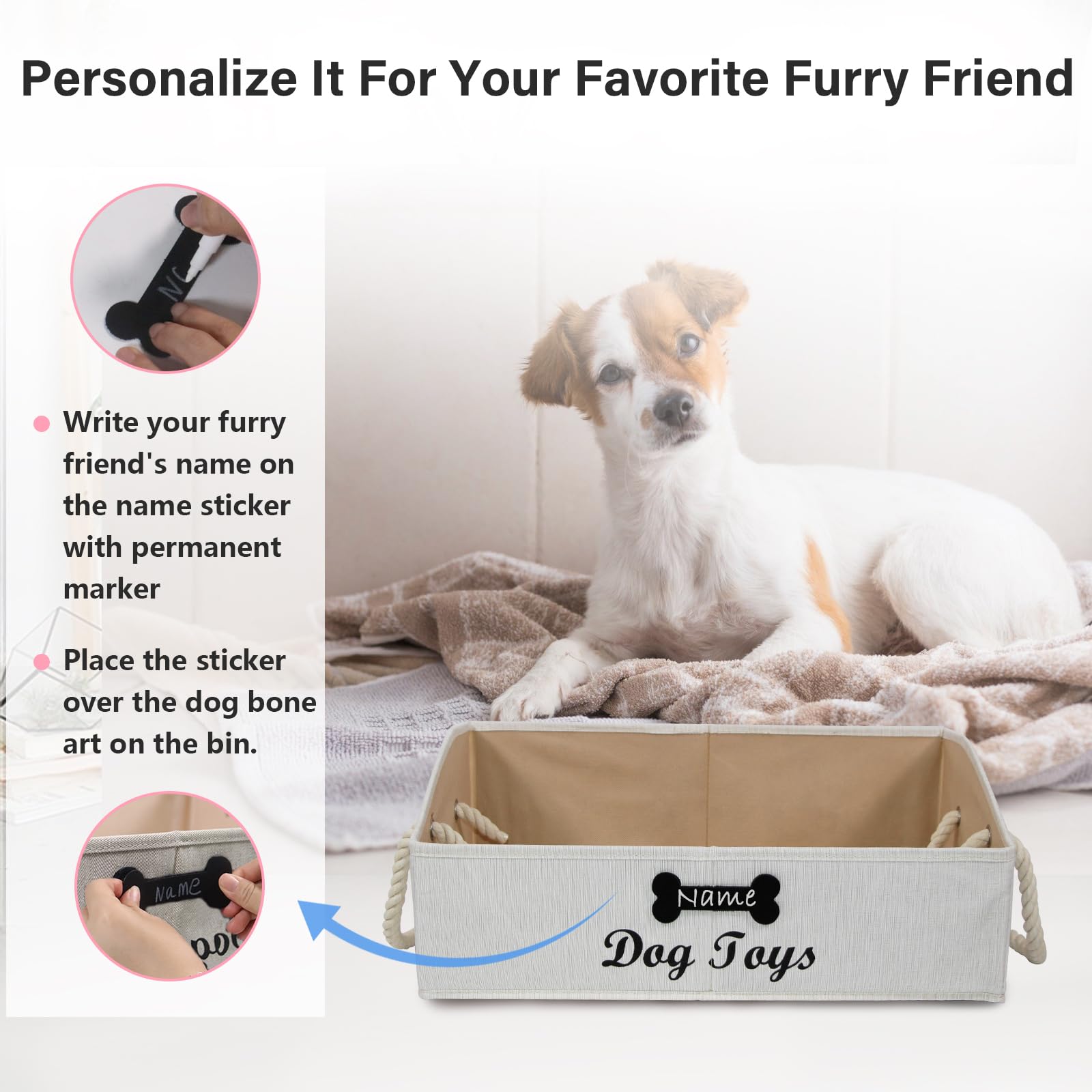 Brabtod dog toy bin folded flat demonstrates space-saving design.