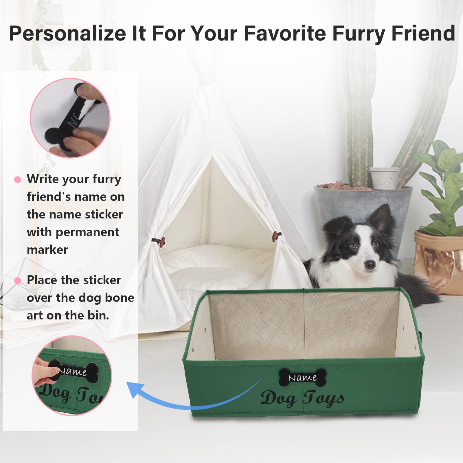 Brabtod foldable dog toy storage for portable organization