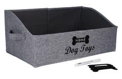 Brabtod large dog toy bin front view shows organized play area and easy access.