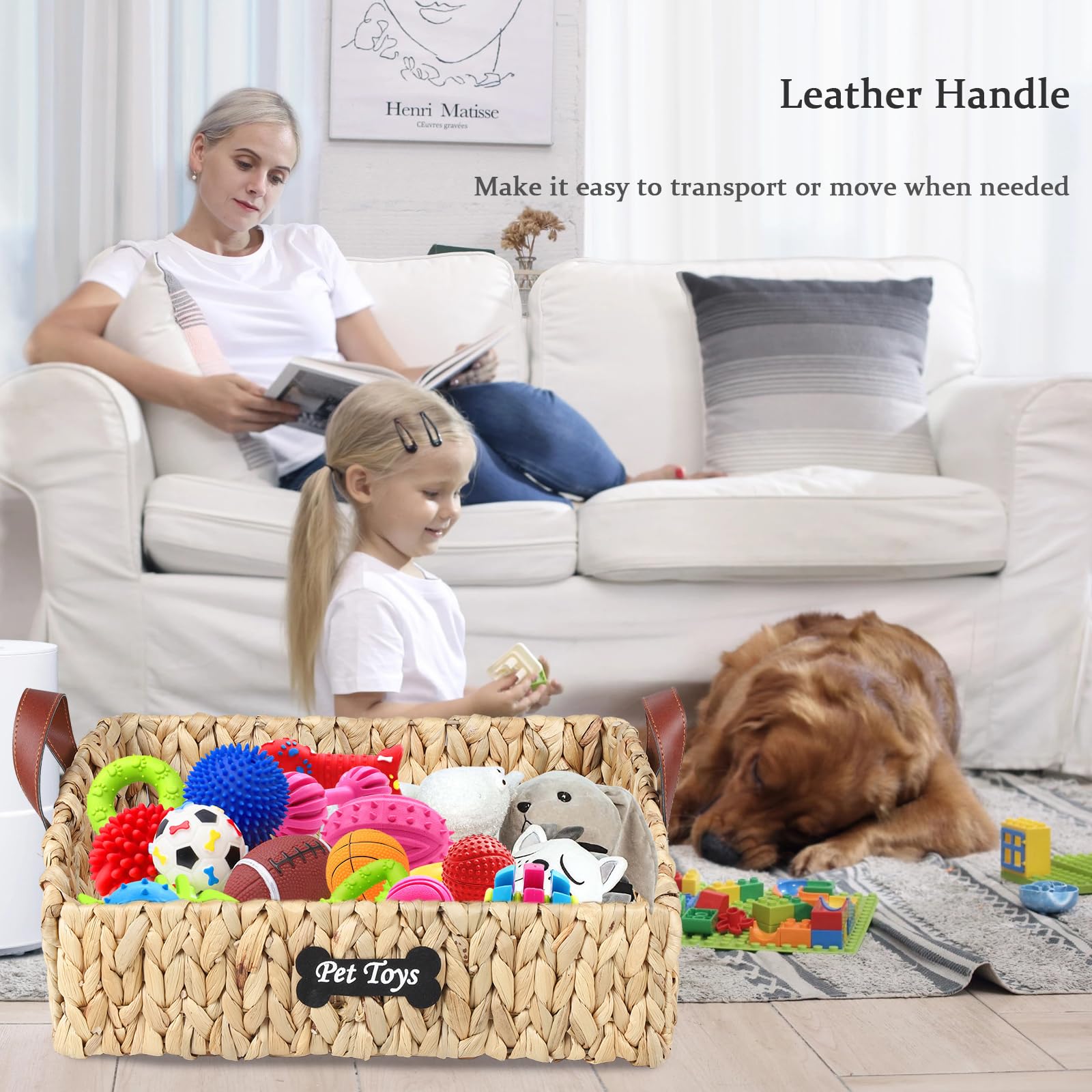 Brabtod large capacity holds multiple small to medium toys.