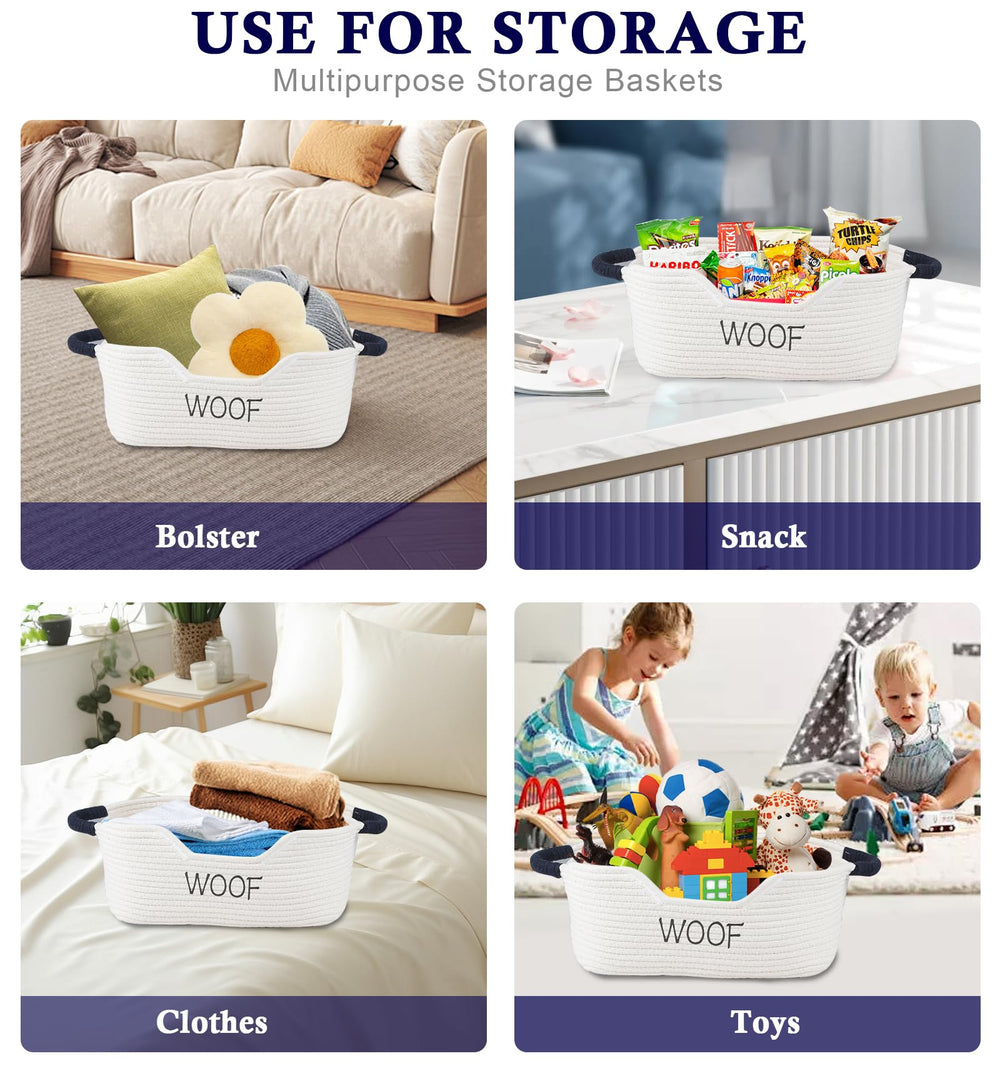 Brabtod machine-washable dog toy baskets simplify cleanup.