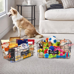 Brabtod pet supplies basket showcasing durable metal construction and rust-resistant coating.