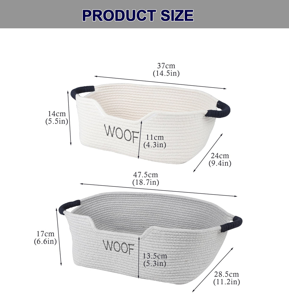 Brabtod baskets with reinforced rope handles for portability.
