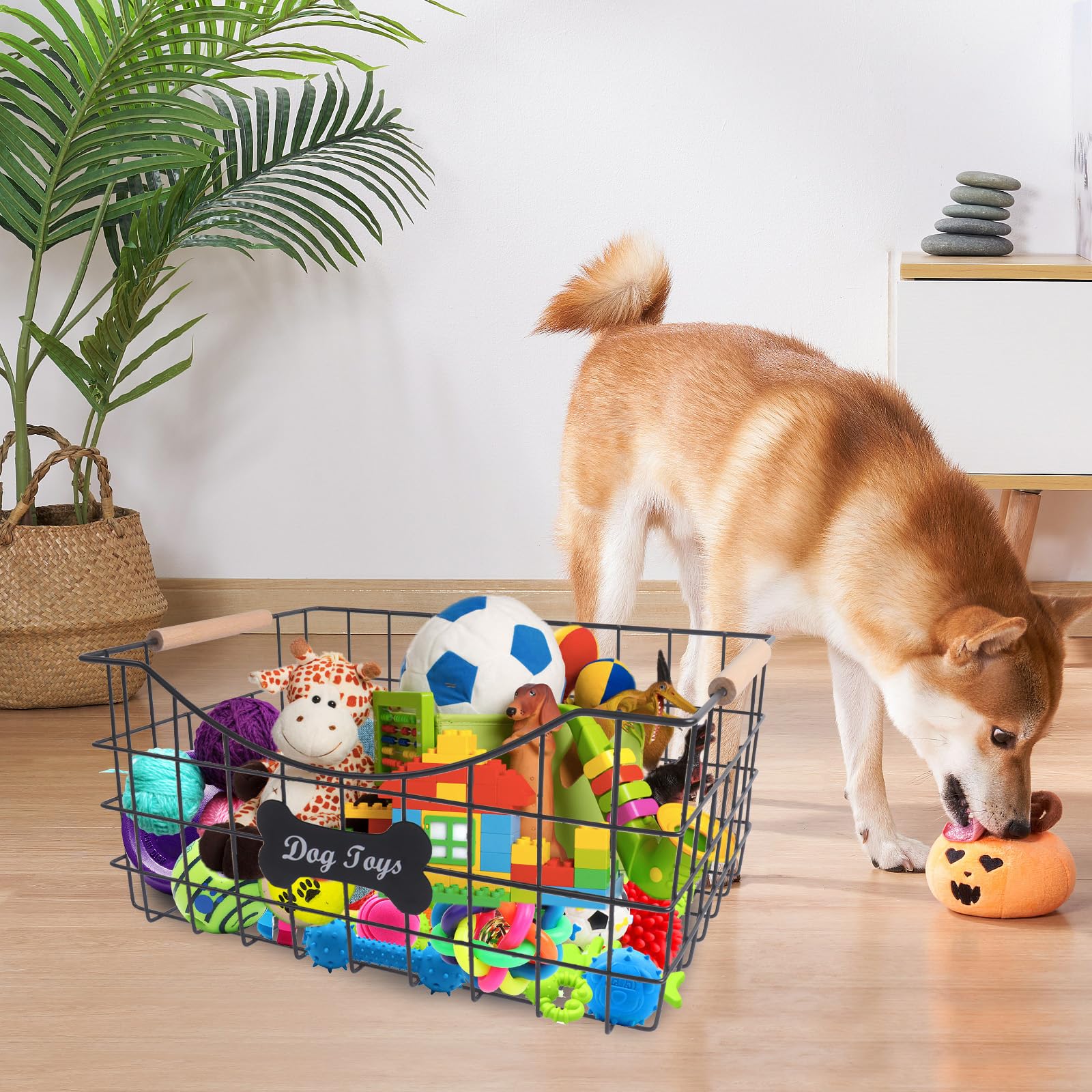 Brabtod stackable baskets save space when not in use.