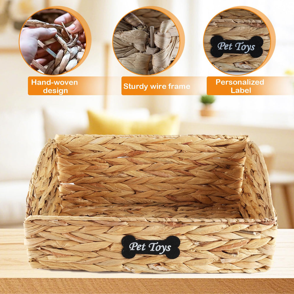 Brabtod dog toy basket folded flat for compact storage.
