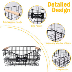 Brabtod wire storage basket helps organize toys and accessories in any room.