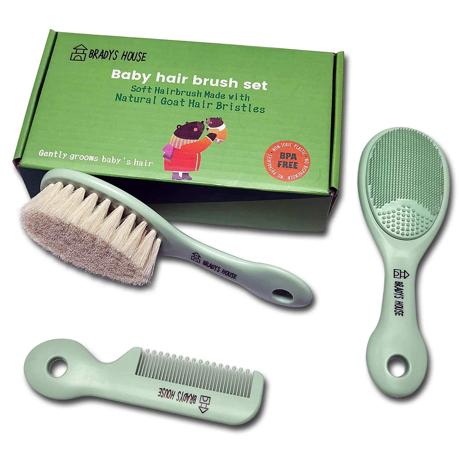 BRADYS HOUSE food grade materials ensure safe everyday baby grooming.