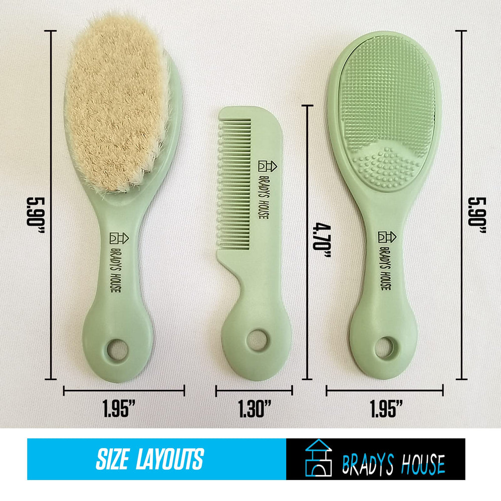 BRADYS HOUSE baby plastic comb with rounded teeth for safe detangling.