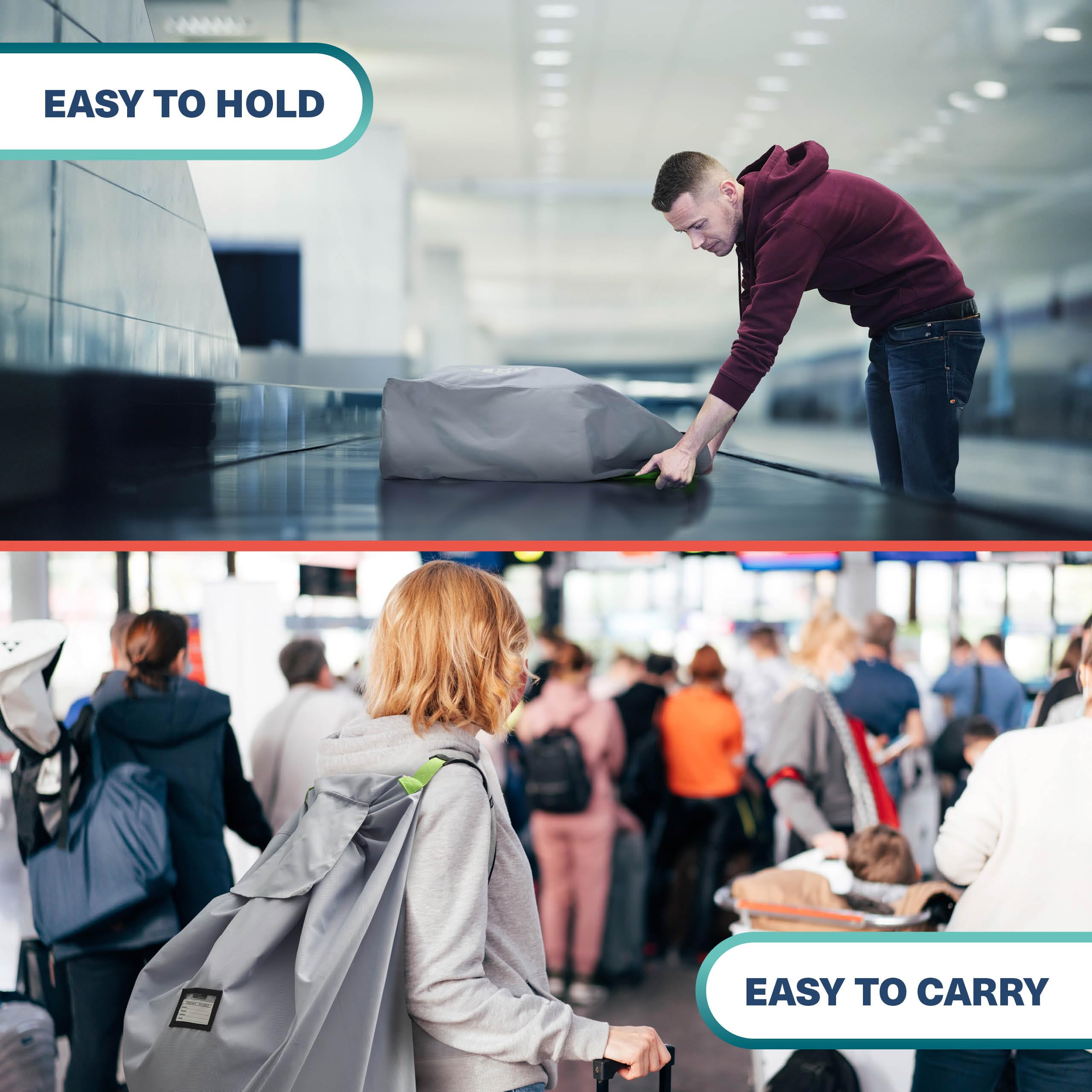 Bramble padded strap offers comfortable carrying through terminals