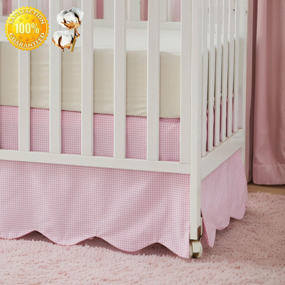 Brandream 100% cotton crib skirt offers soft, breathable comfort for baby spaces.