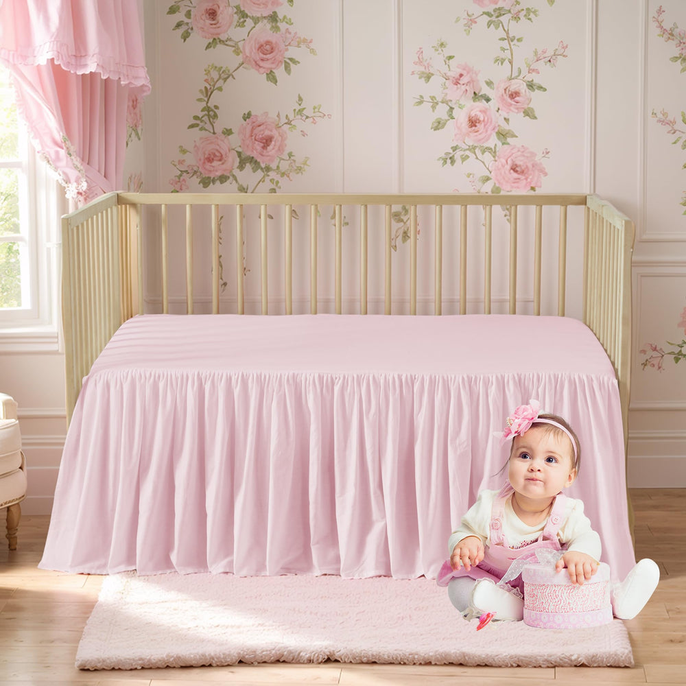 Brandream 2in1 crib sheet and skirt for fast, stylish nursery setup.