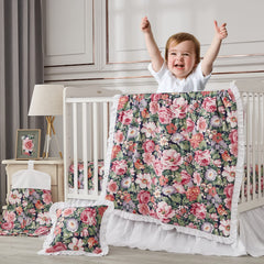 Brandream tulle window valance creates a soft, coordinated nursery look
