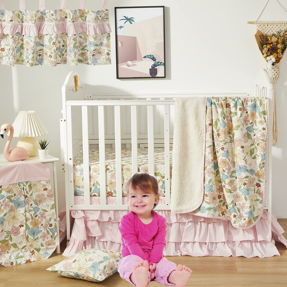 Brandream bed skirt easy-care wash-dry for simple nursery laundry.