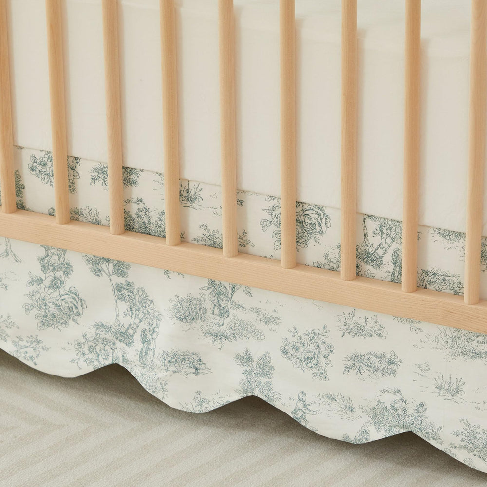 Brandream boho chic crib skirt pairs with standard cribs and toddler beds