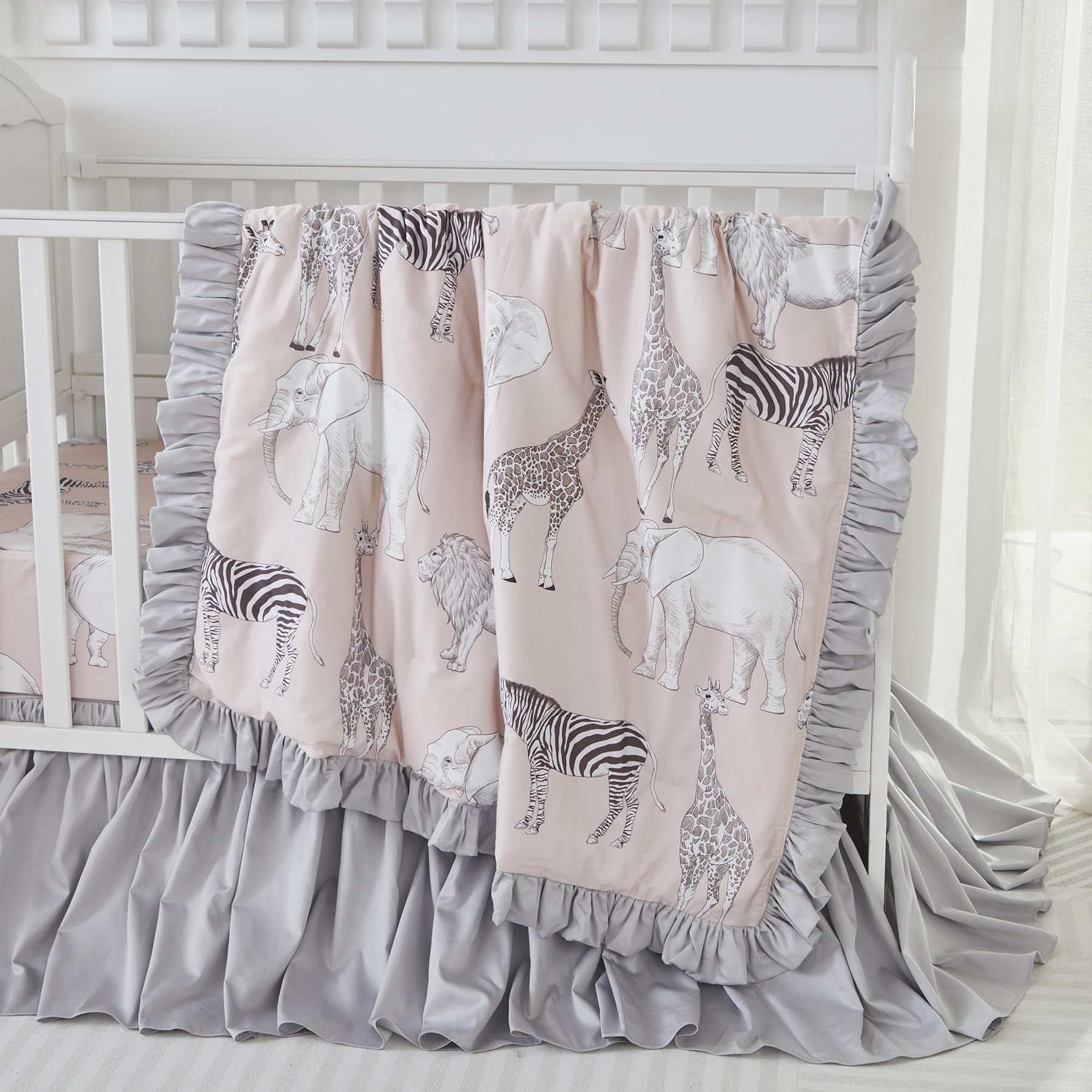 Brandream boho chic nursery decor in neutral gray for calm spaces