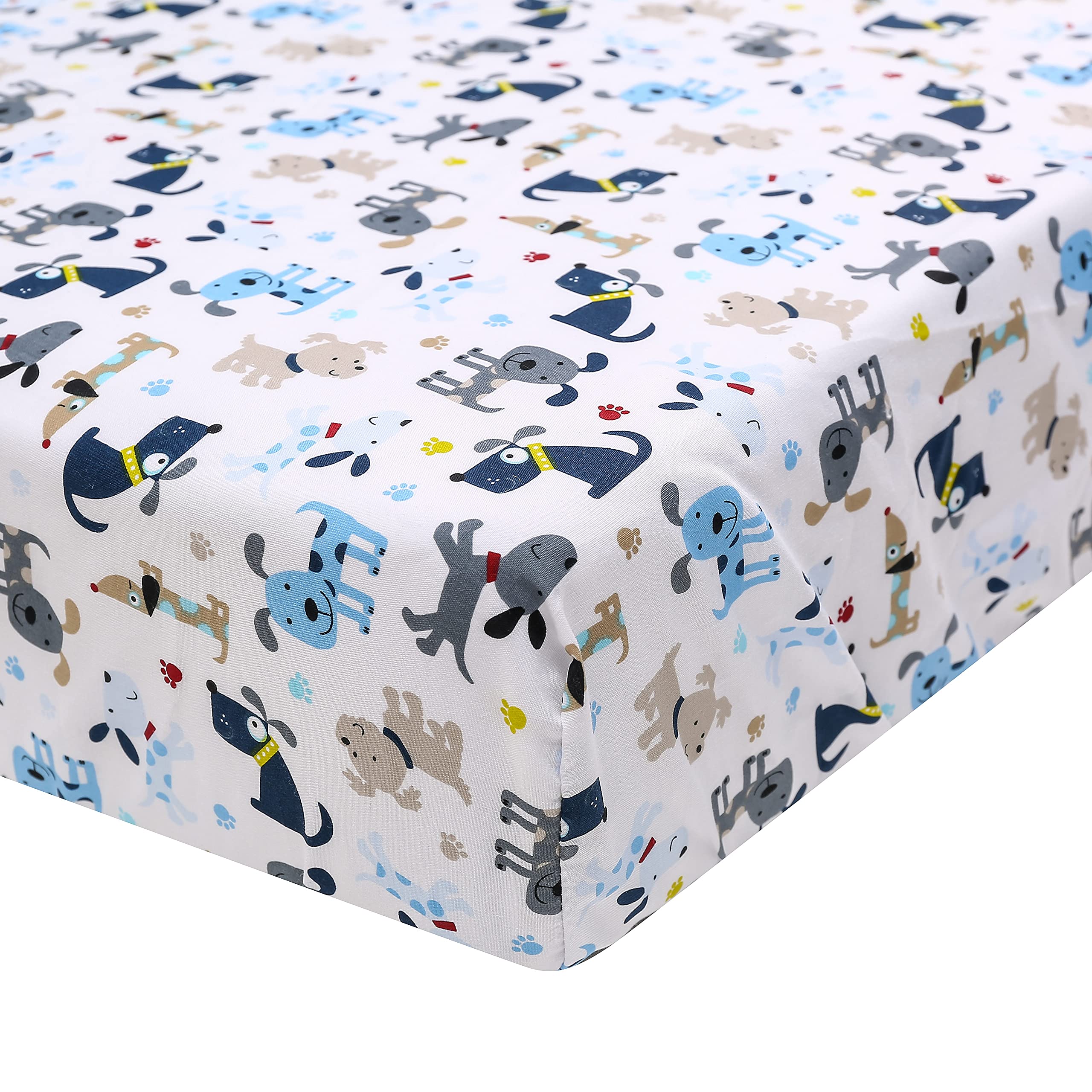 Brandream Brandrean crib sheet features a dog travel design for cozy sleep
