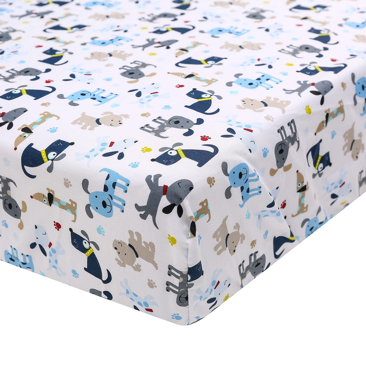 Brandream Brandrean crib sheet features a dog travel design for cozy sleep
