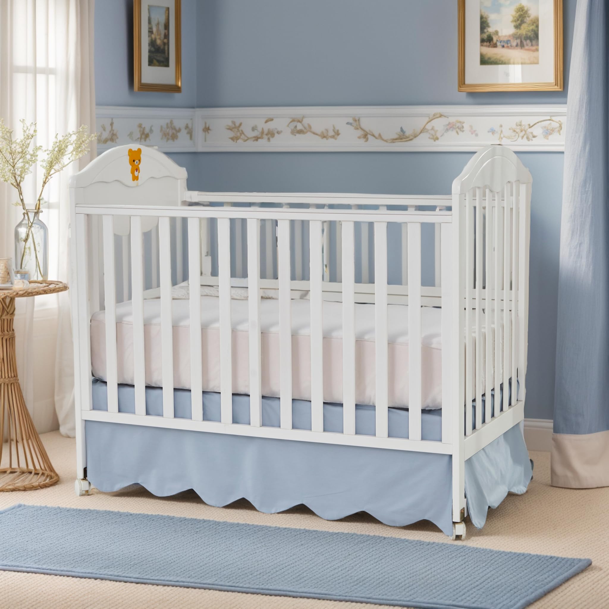 Brandream machine-washable fabric highlights easy-care options for busy nurseries.