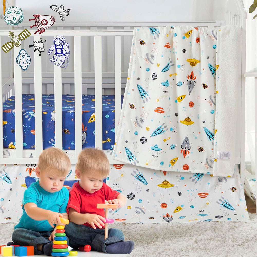 Brandream crib bed skirt dust ruffle with full coverage around the crib