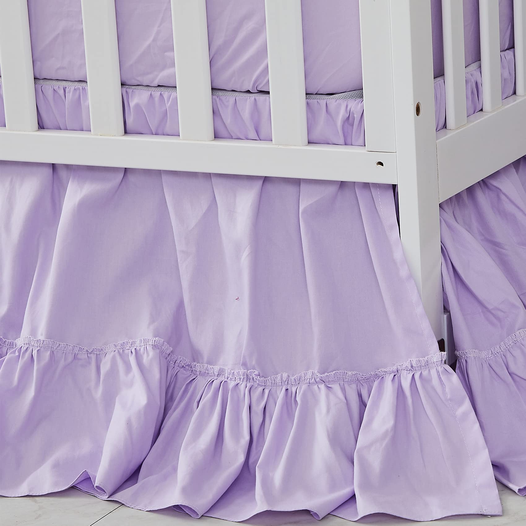 Brandream 100% cotton bed skirt texture highlighting soft fabric