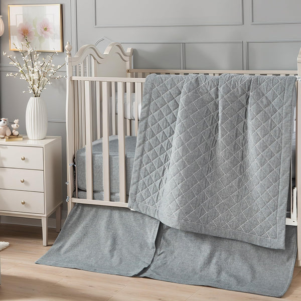 Brandream crib bedding quilt plaid hand-tufted for a cozy nursery
