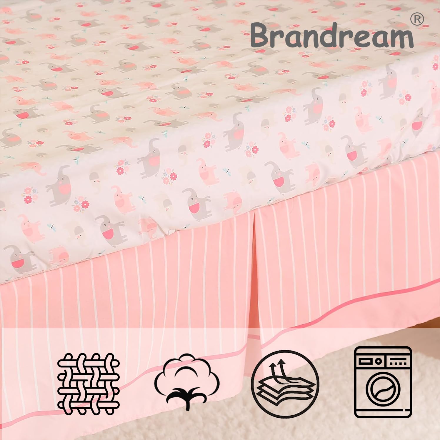 Brandream crib quilt featuring garden birds and florals for gentle warmth