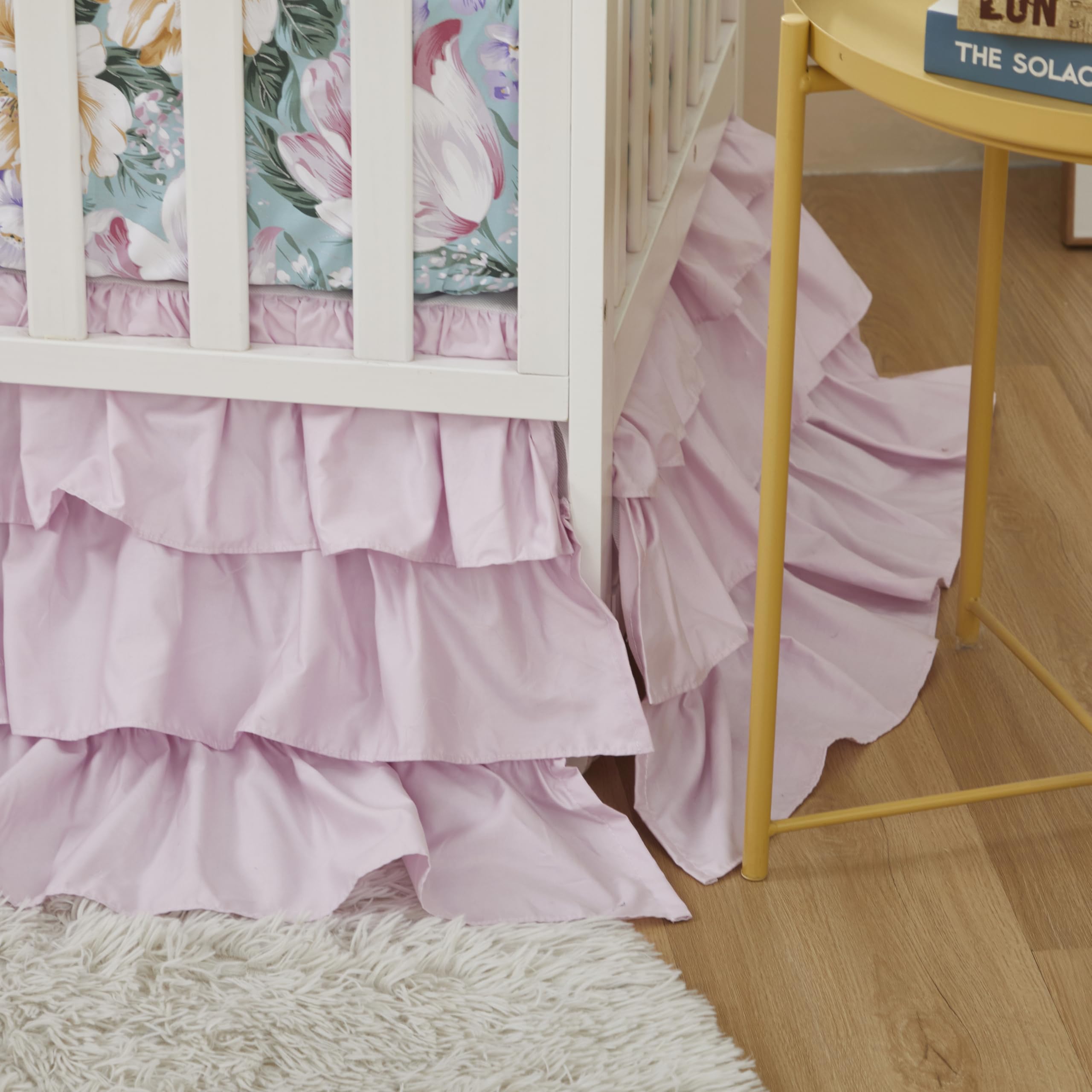 Brandream Crib Skirt made of 100 percent Egyptian cotton for softness