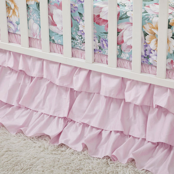 Brandream Crib Skirt with a 16 inch drop for a neat crib edge