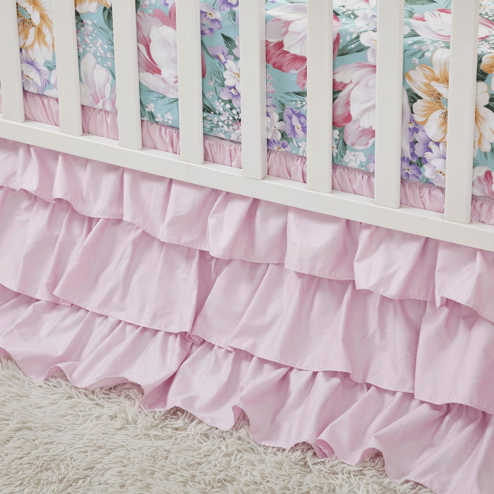 Brandream Crib Skirt with a 16 inch drop for a neat crib edge