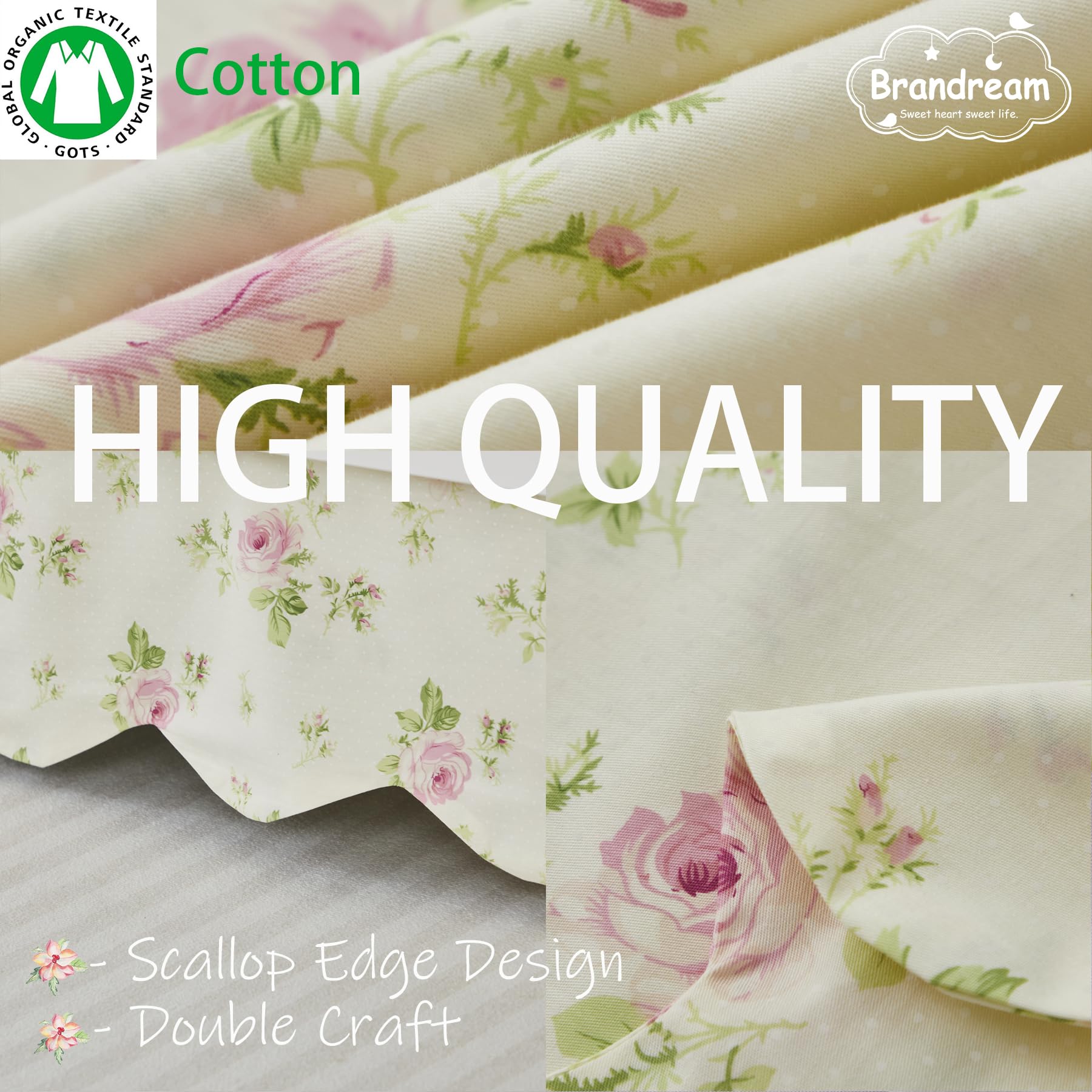 Brandream 52x28x16 crib skirt drop fits standard cribs and toddler beds.